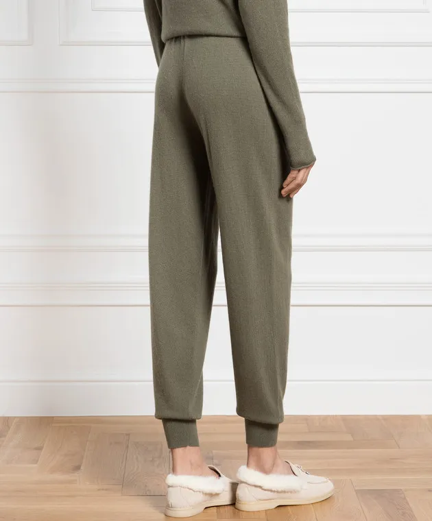 Allude Khaki cashmere sweatpants
