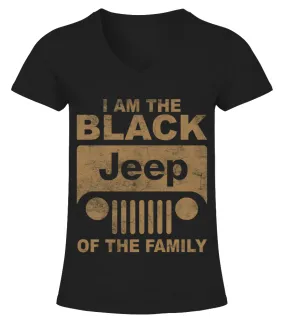 BK 003.Jeep Camiseta cuello pico Mujer