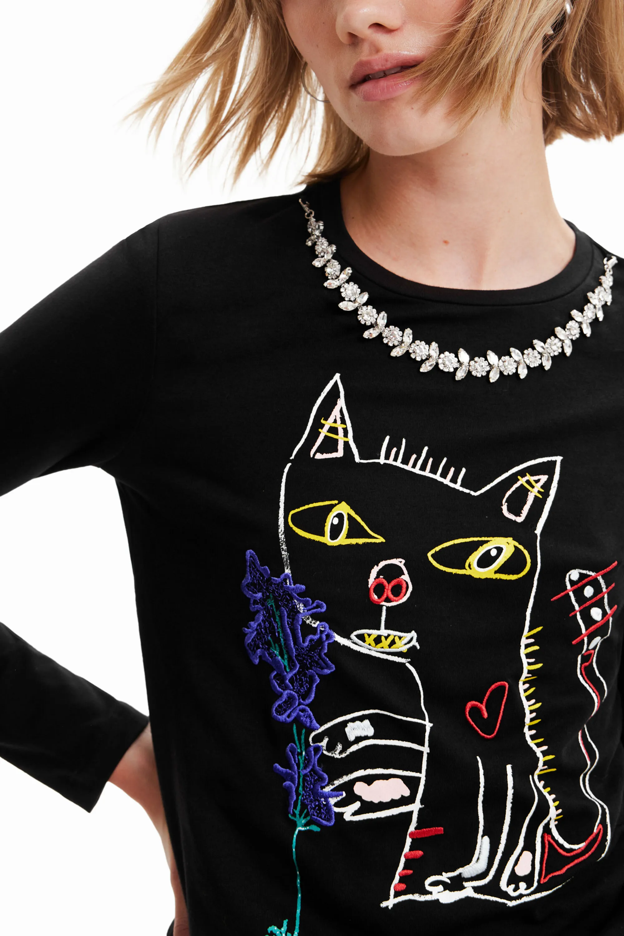 Camiseta arty gato