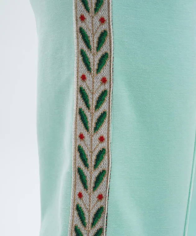 Casablanca Laurel green striped velor sweatpants
