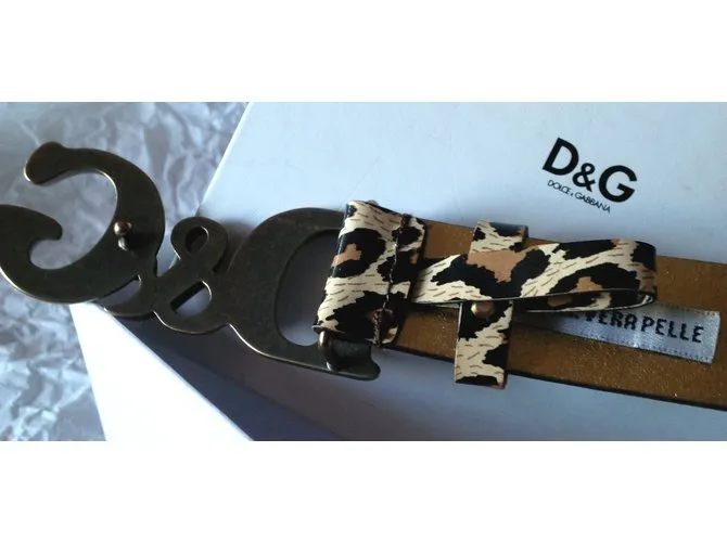 Dolce & Gabbana Cinturones Estampado de leopardo 