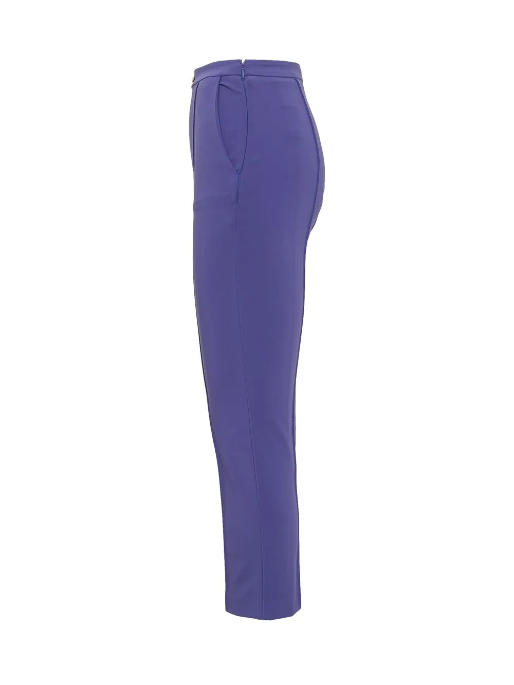 ELISABETTA FRANCHI Slim fit pants with Logo Chain