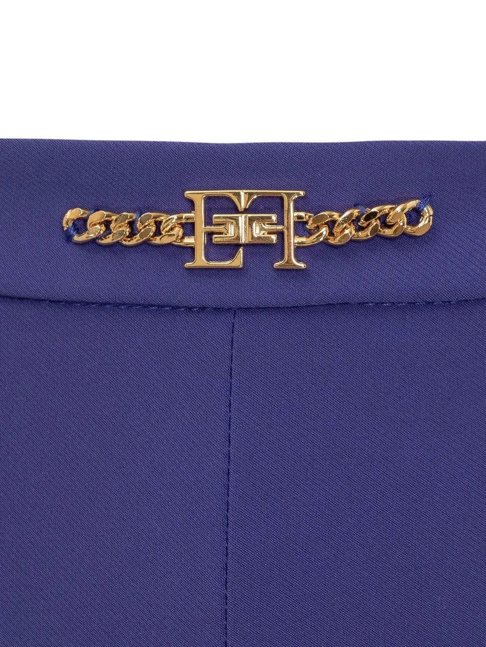 ELISABETTA FRANCHI Slim fit pants with Logo Chain