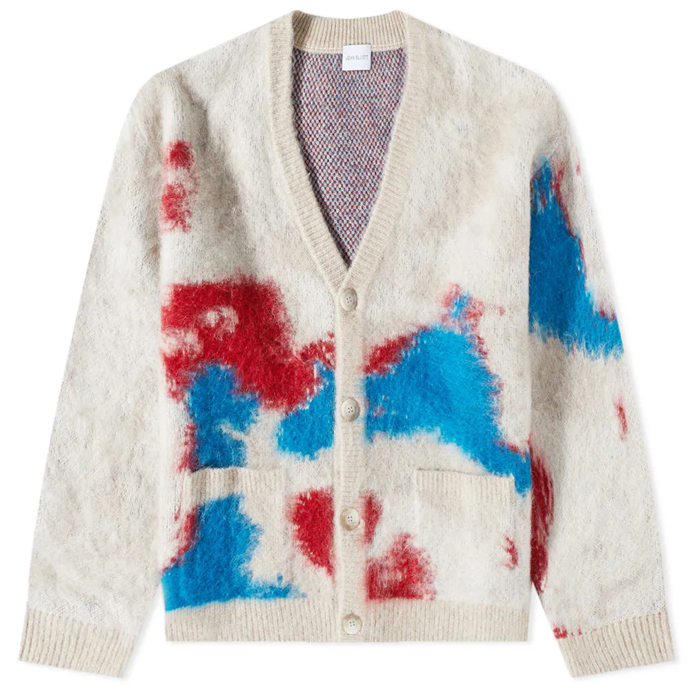 John Elliott Birds Eye Mohair Jacquard Cardigan