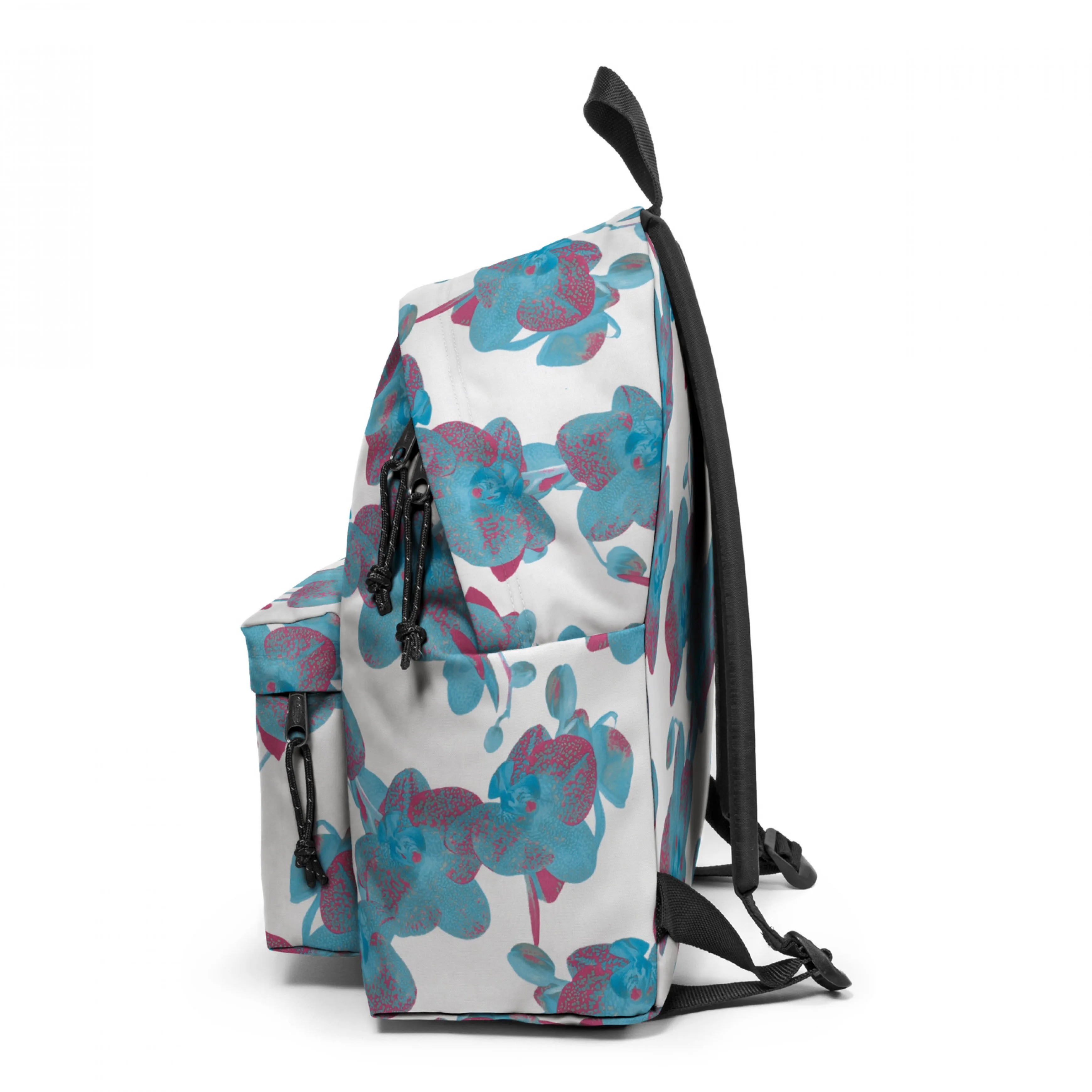 MOCHILA EASTPAK Padded Pak’r® 24 litros EK62A91 Charming White blanca con flores rosas y turquesas