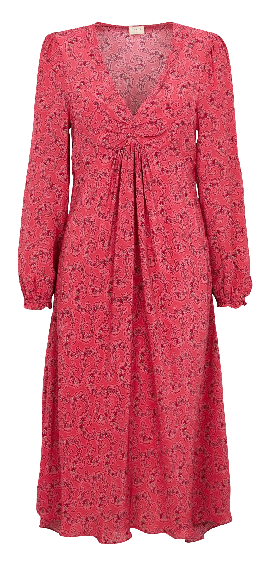 PAIGE - Vestido con caída natural estampado en rosa