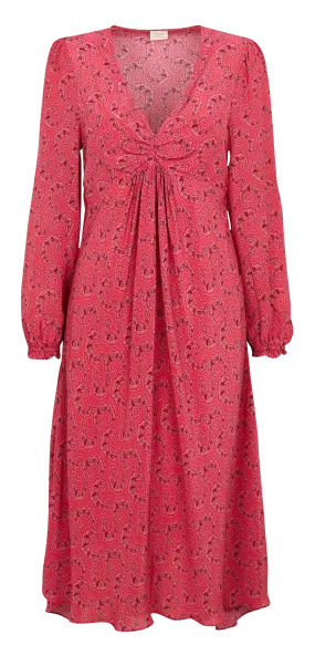 PAIGE - Vestido con caída natural estampado en rosa