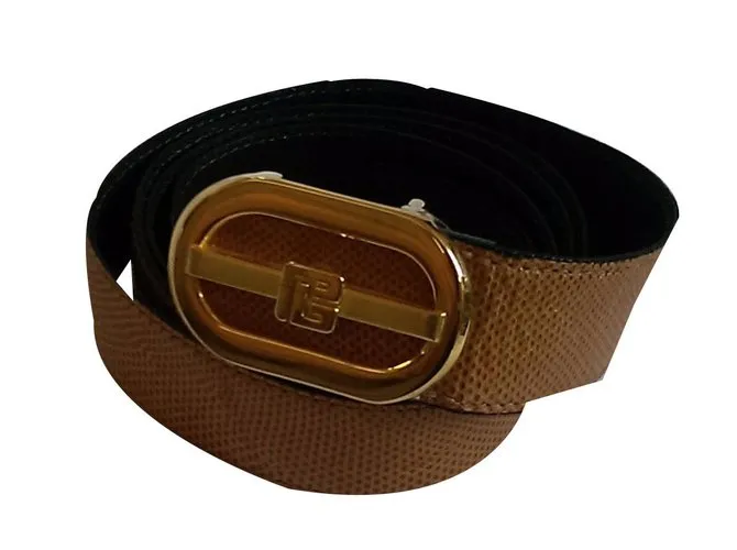 Pierre Balmain Cinturones de hombre Mostaza 