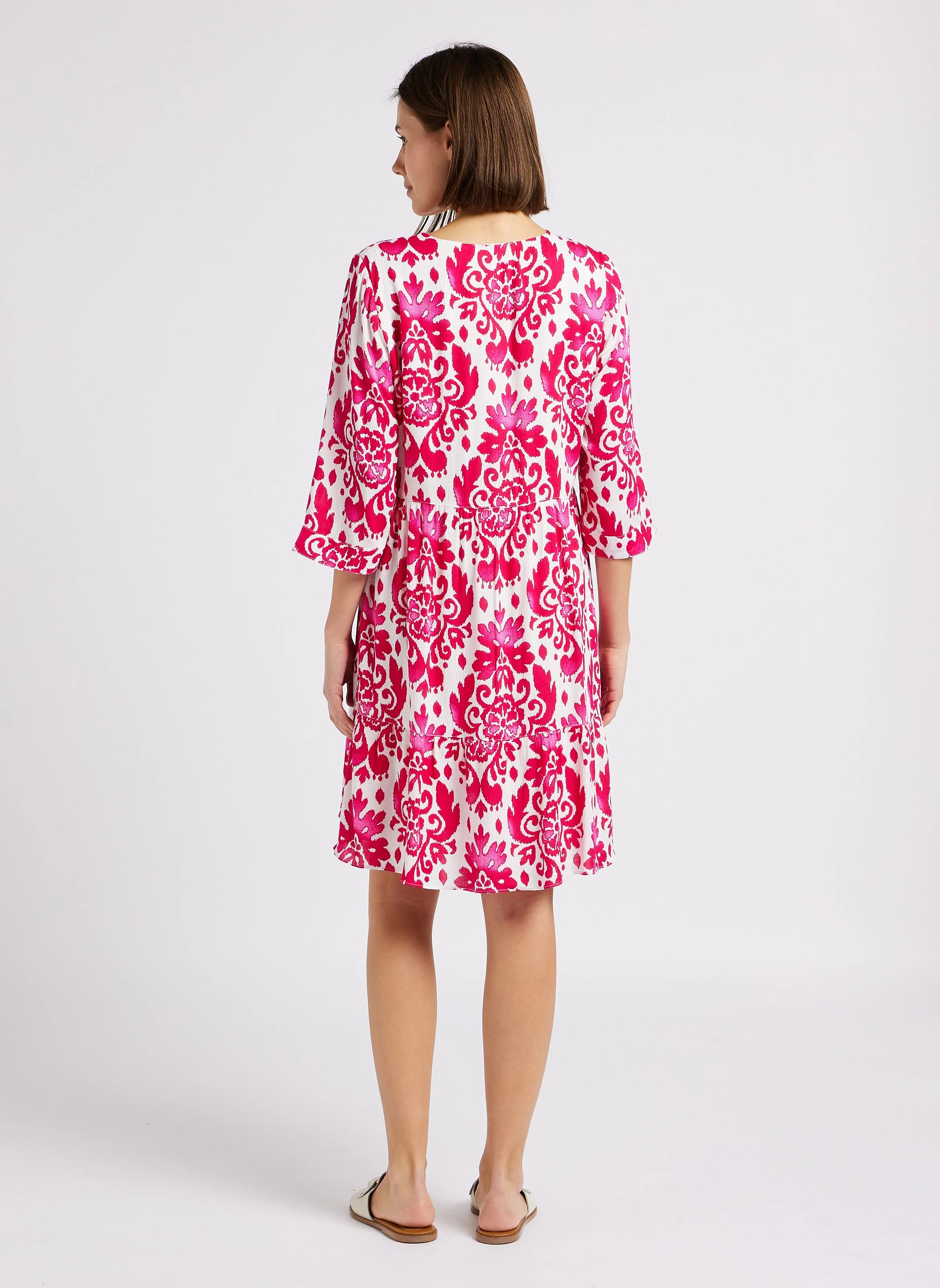 RALINDA - Vestido corto estampado en rosa