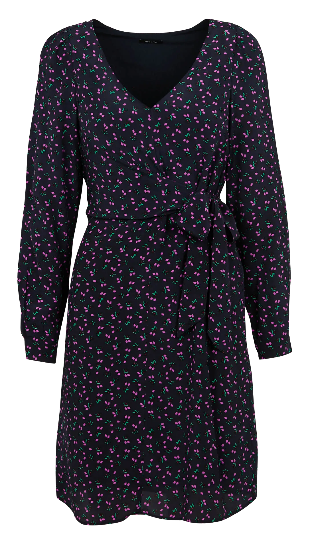 RAYA - Vestido midi con estampado de flores en azul