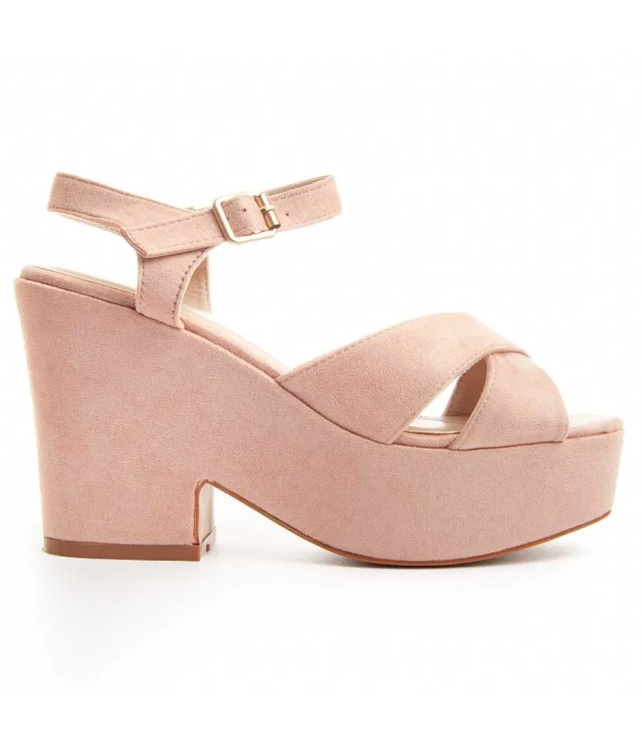 Sandalia De Tacón Para Mujer.  Montevita  Olivia  88202 Rosa