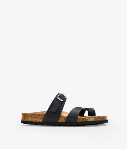 Sandalias de dedo blancas en piel