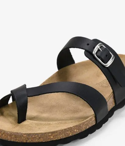 Sandalias de dedo blancas en piel
