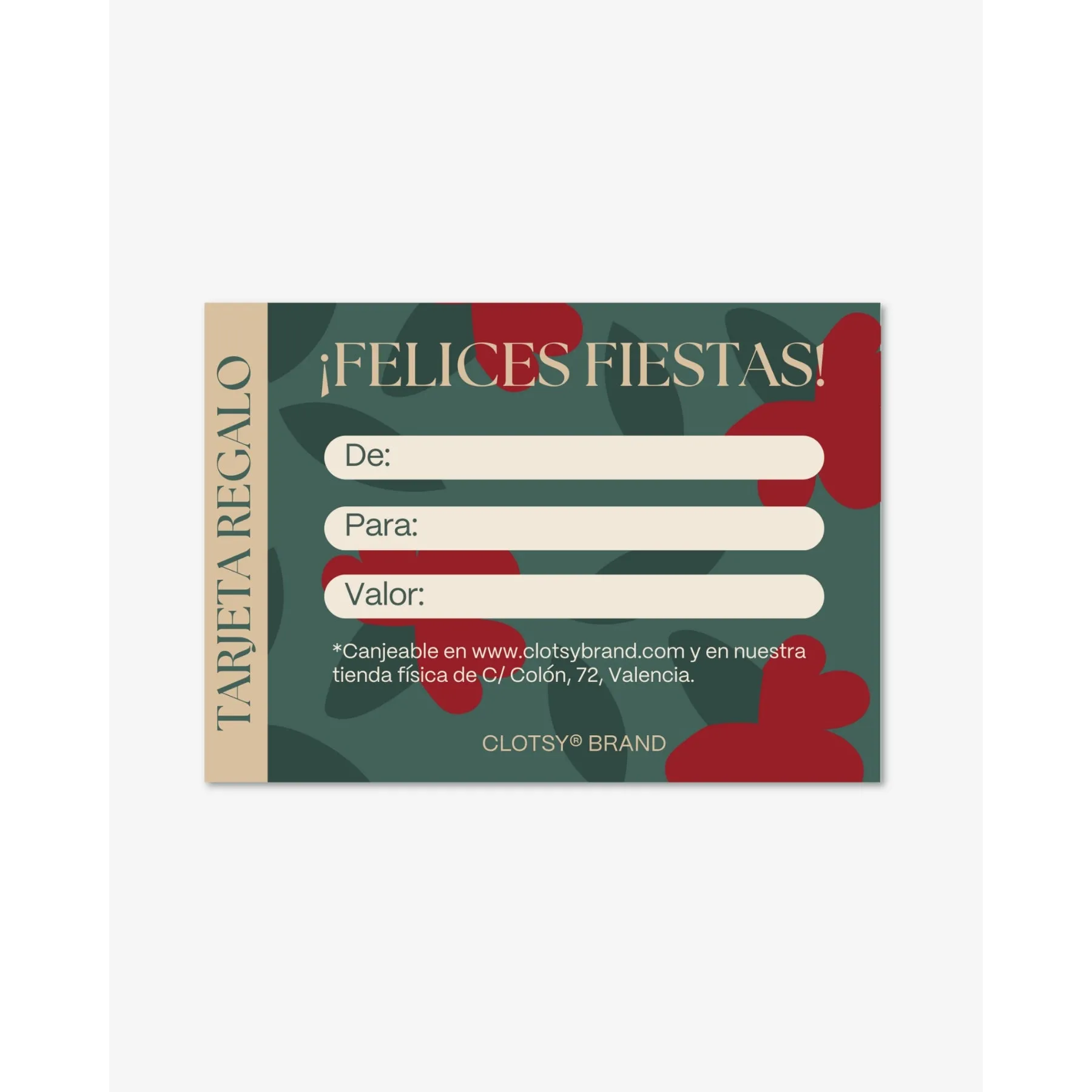 Tarjeta regalo Clotsy