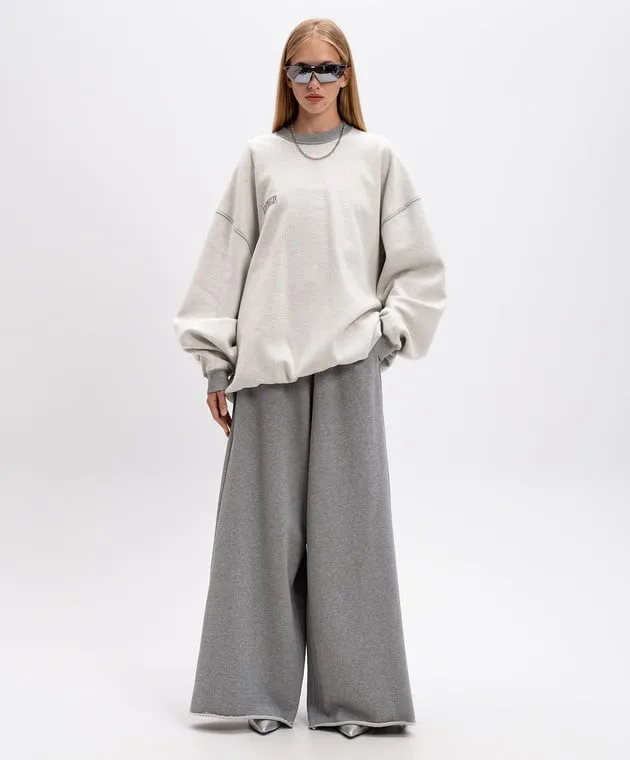 Vetements Gray sweatpants with logo