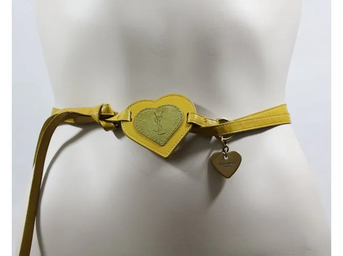 Yves Saint Laurent Cinturones Amarillo 