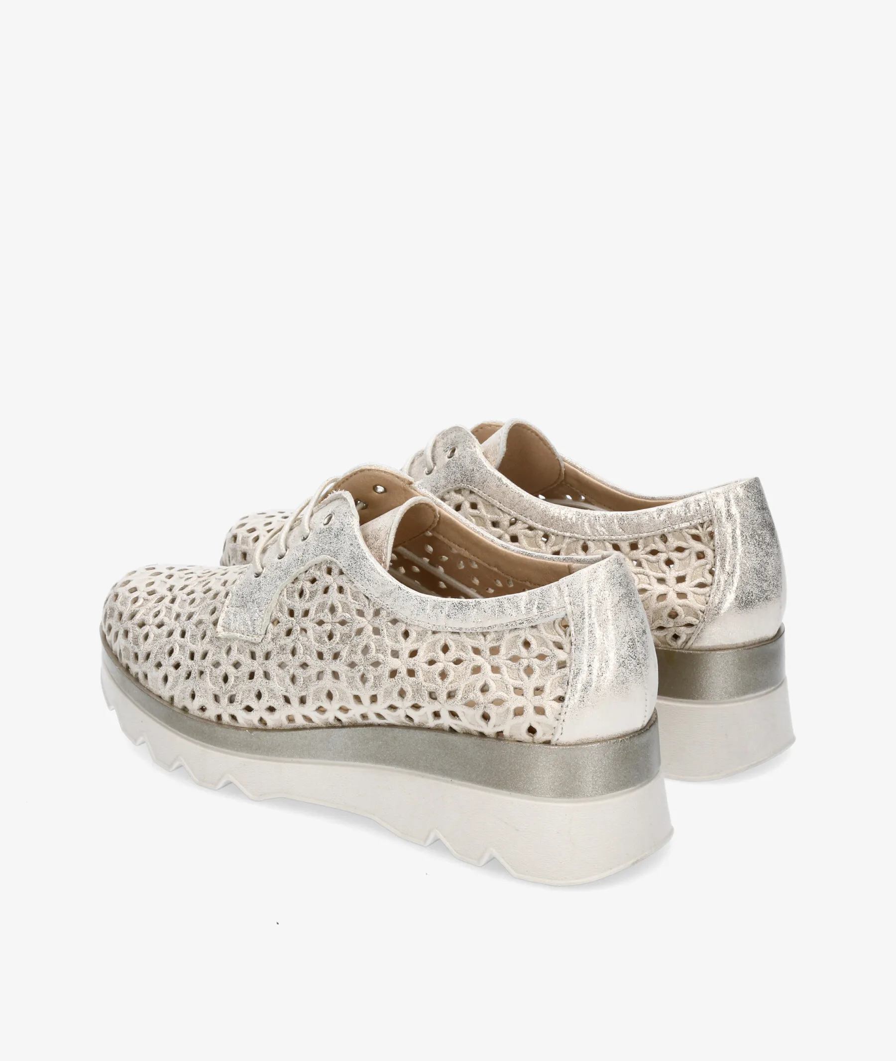 Zapatos inglés Pitillos 5110 en platino